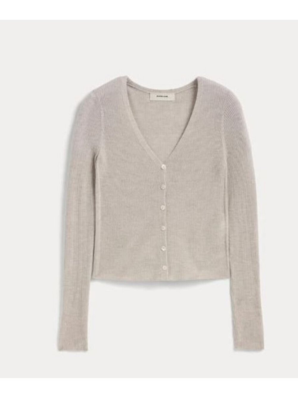 Everlane The Cardigan in Ultrasoft Merino Heather Oatmeal Size Medium NWT!